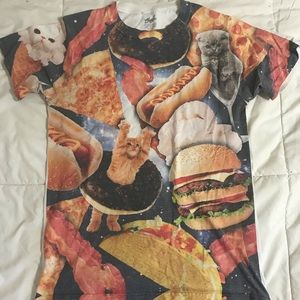 Cats and Junk Food In Space T-Shirt
